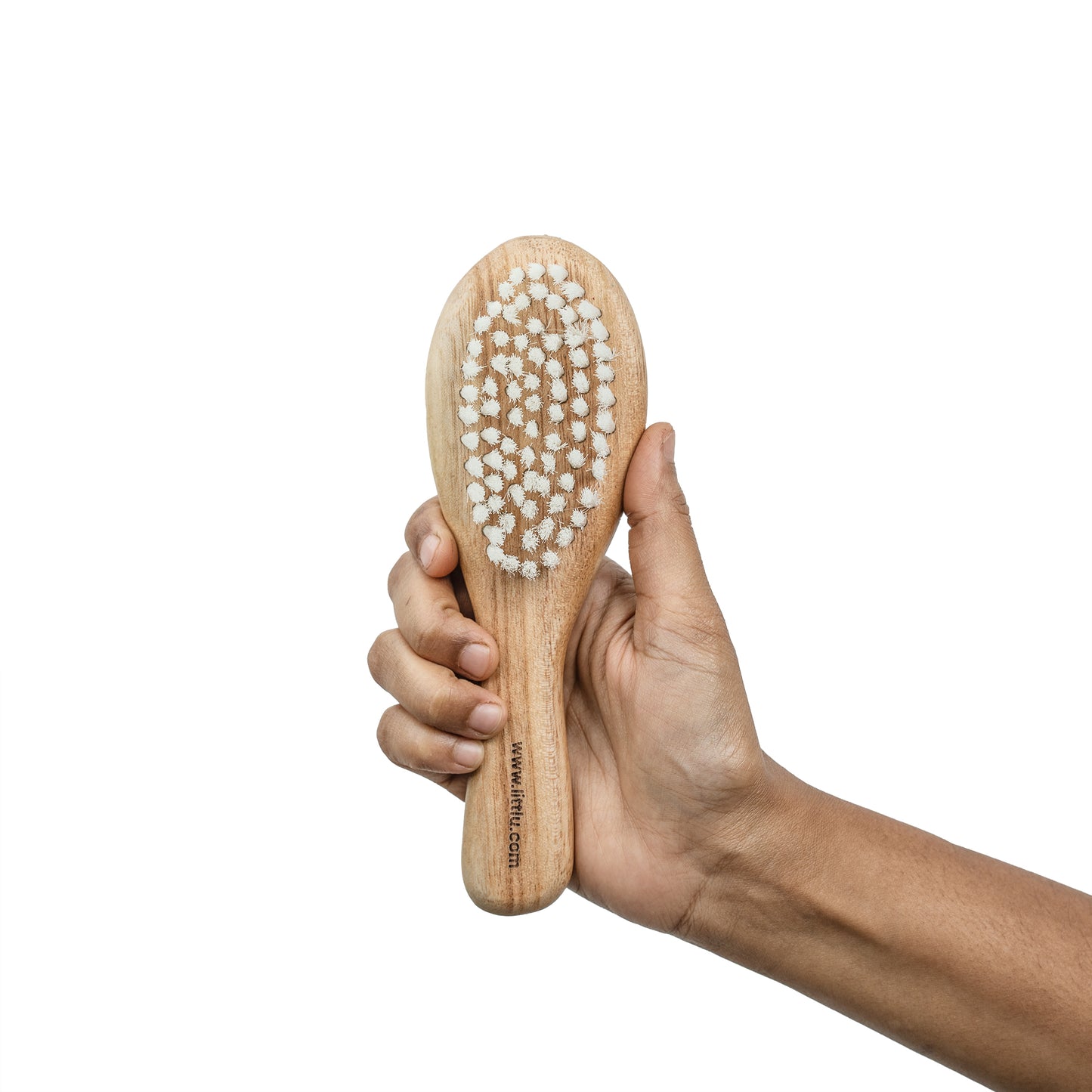 Wooden baby hairbrush