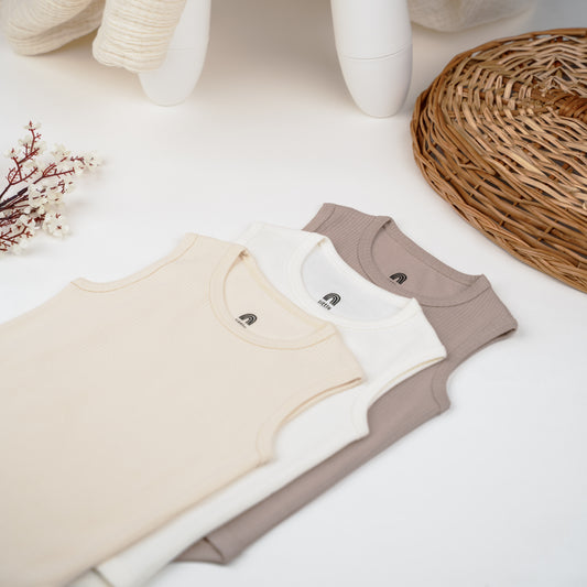 Sleeveless romper (Pack of 3)